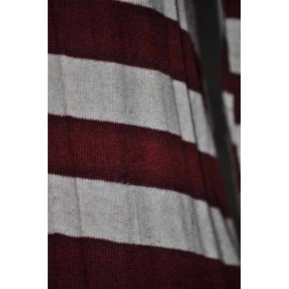 Vanilla Bay Burgundy Beige Cardigan Women's S M L - Picture 4 of 6